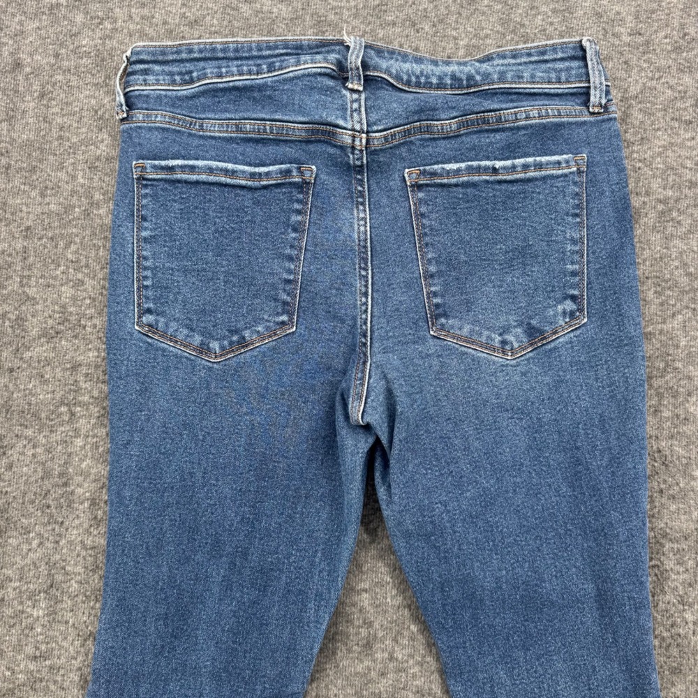 Old Navy Rockstar Super Skinny Mid Rise Distressed Jeans Medium Wash Womens 12 - Picture 9 of 11